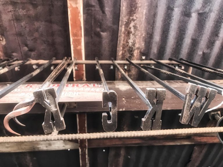 Branding iron cafe by owner